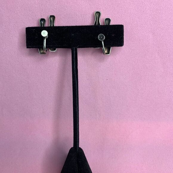 Unusual Double Bowling pins in Copper with Antique Silver plate, Vintage - Picture 3 of 4